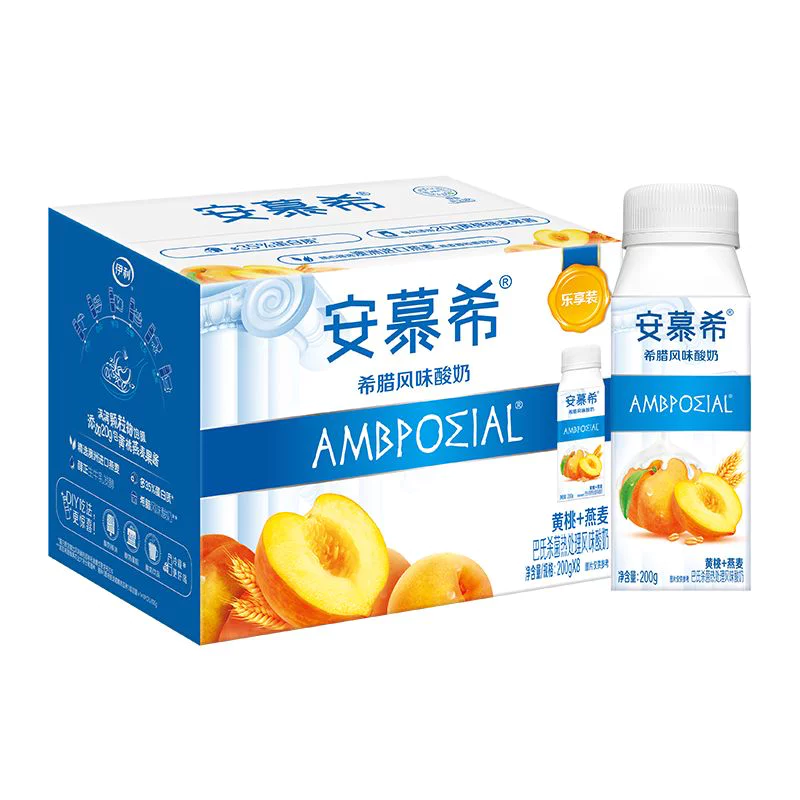 伊利安慕希酸奶黄桃燕麦